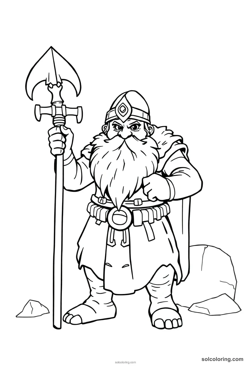 Bes The Dwarf Household Protector coloring pages