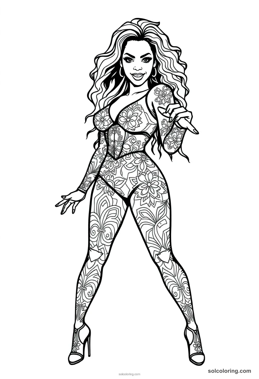 Beyonc coloring pages