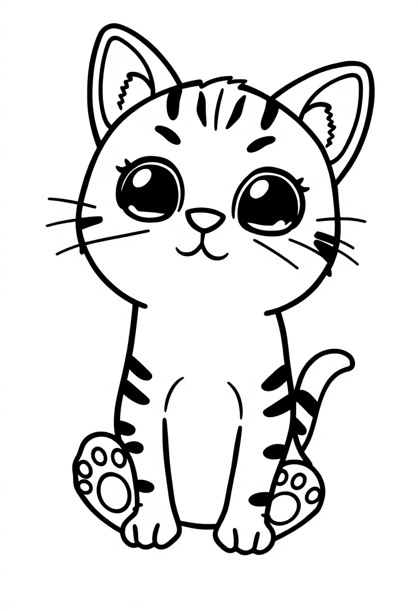 Big Cat Paw Prints coloring page, free printable