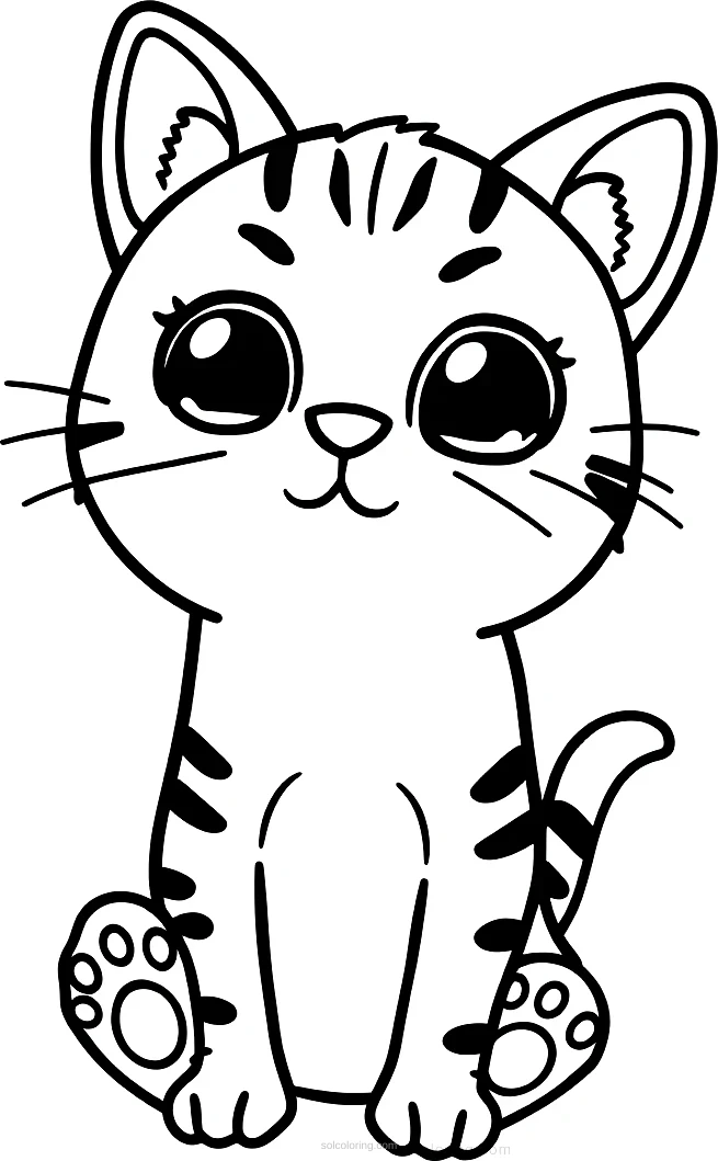 Big Cat Paw Prints coloring page for kids