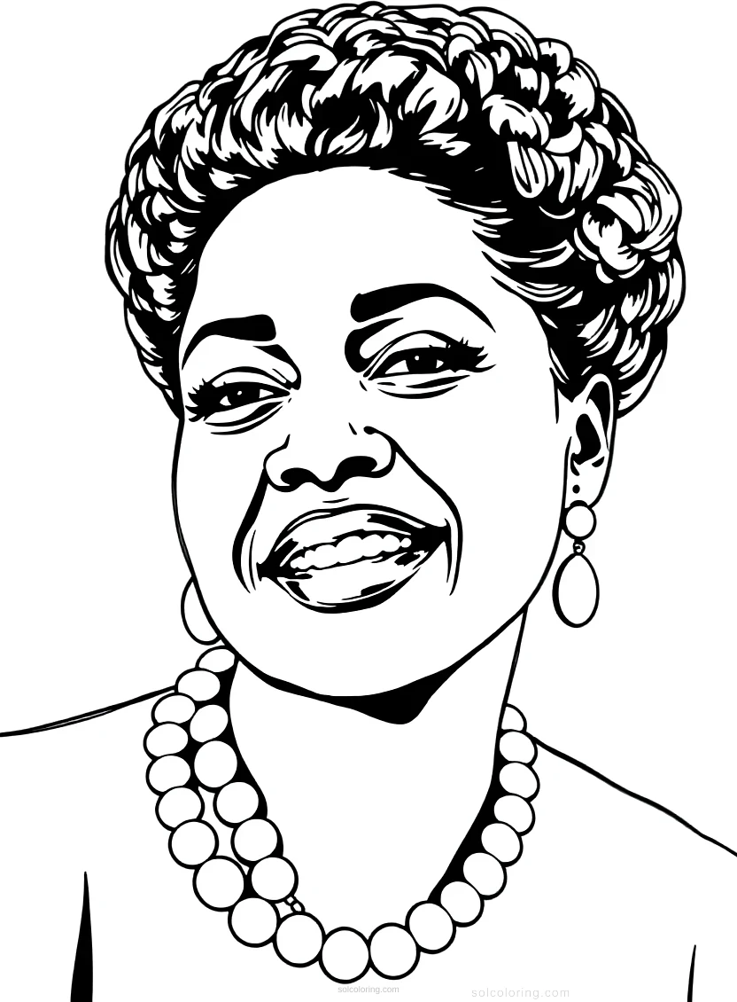 Billie Holiday Portrait coloring pages