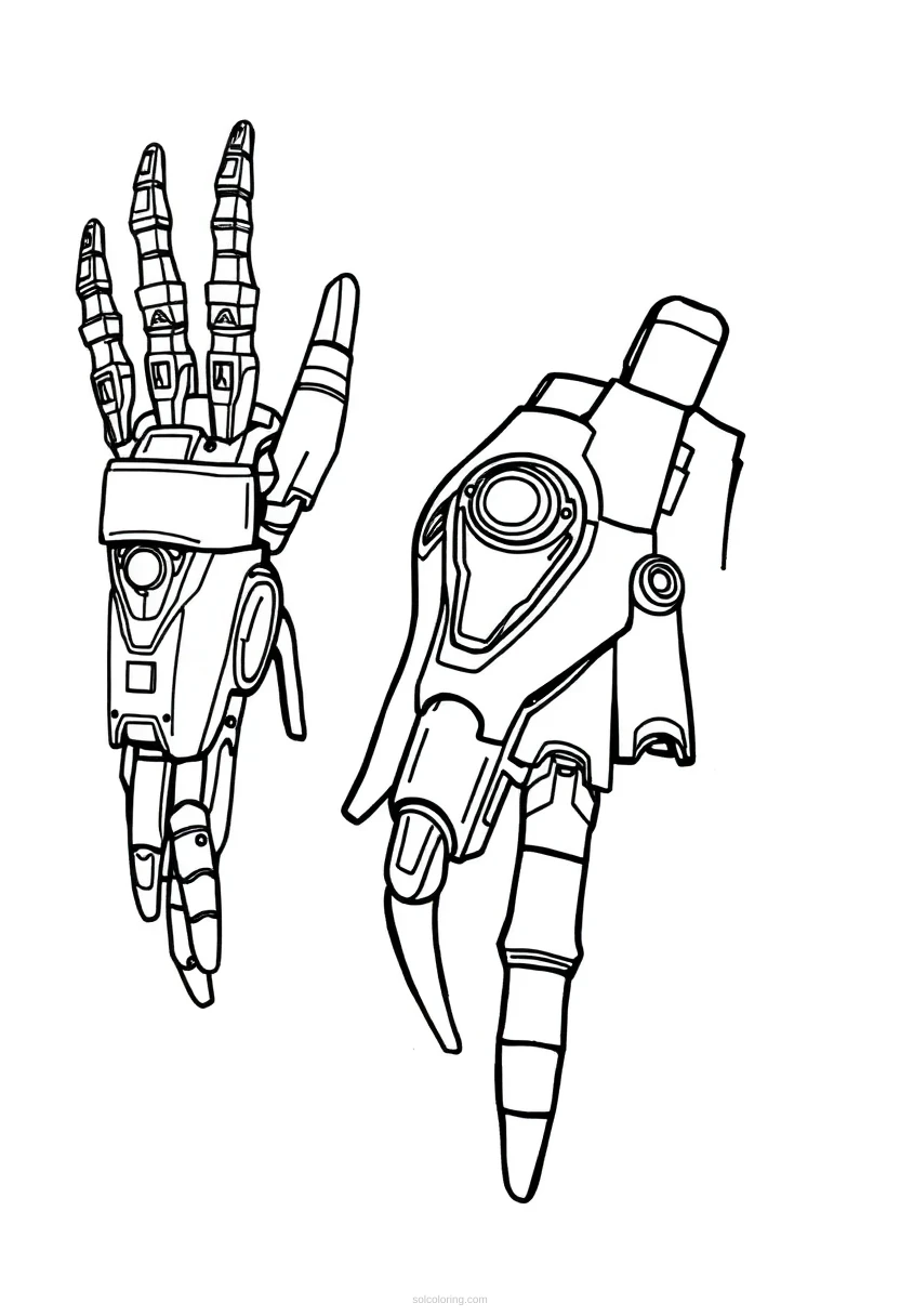 Bionic Prosthetic Limbs coloring page for kids
