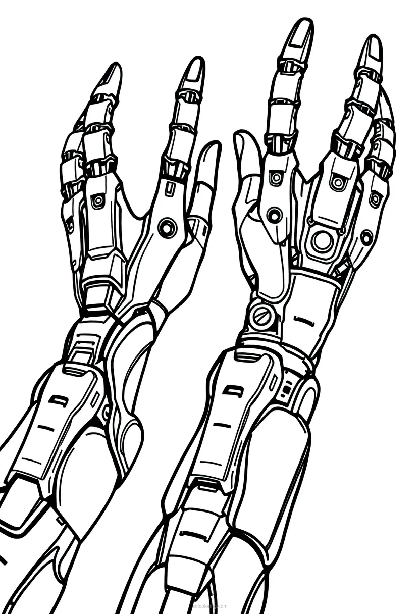 Bionic Prosthetic Limbs coloring page for kids