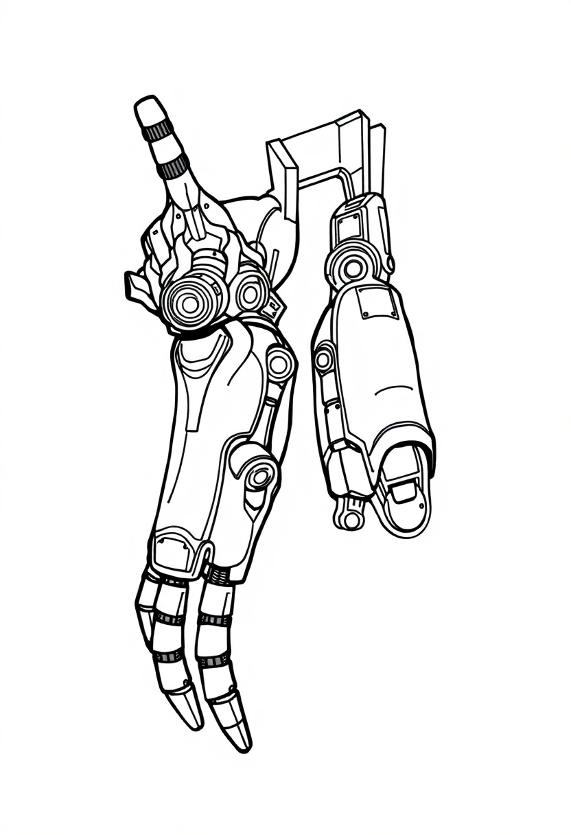 Bionic Prosthetic Limbs coloring page, free printable