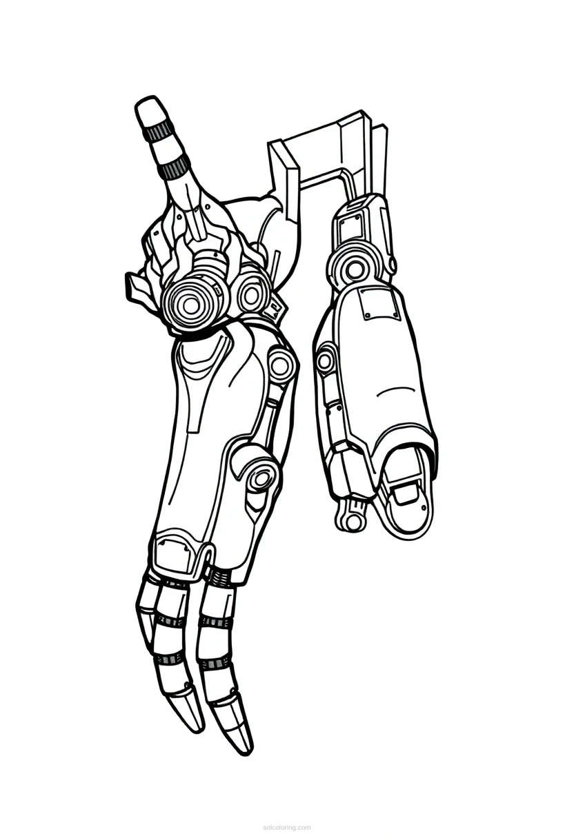 Bionic Prosthetic Limbs coloring page for kids