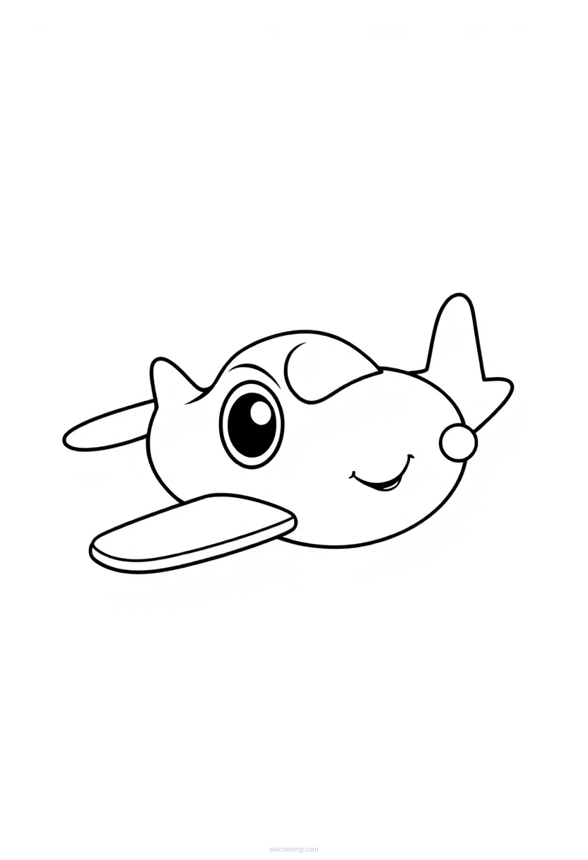 Biplane coloring page for kids
