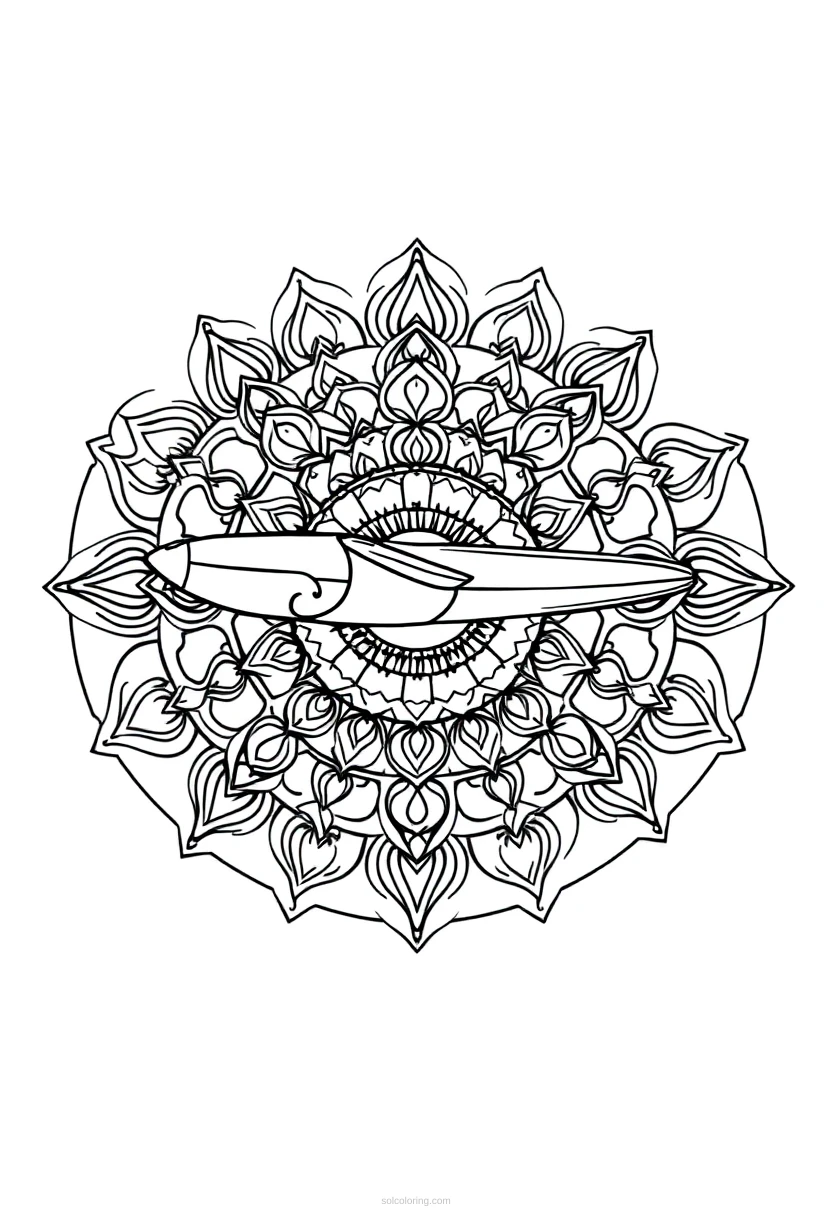 Biplane coloring page for kids