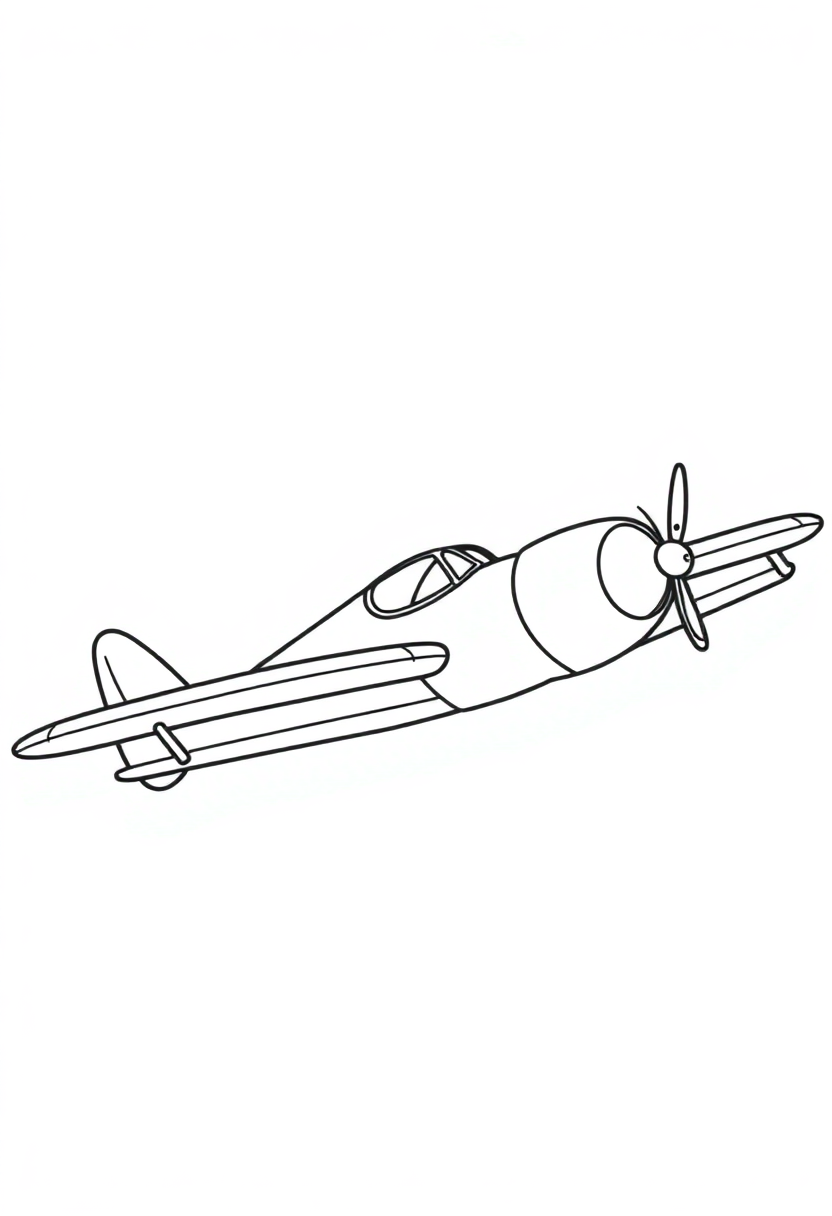 Biplane coloring pages