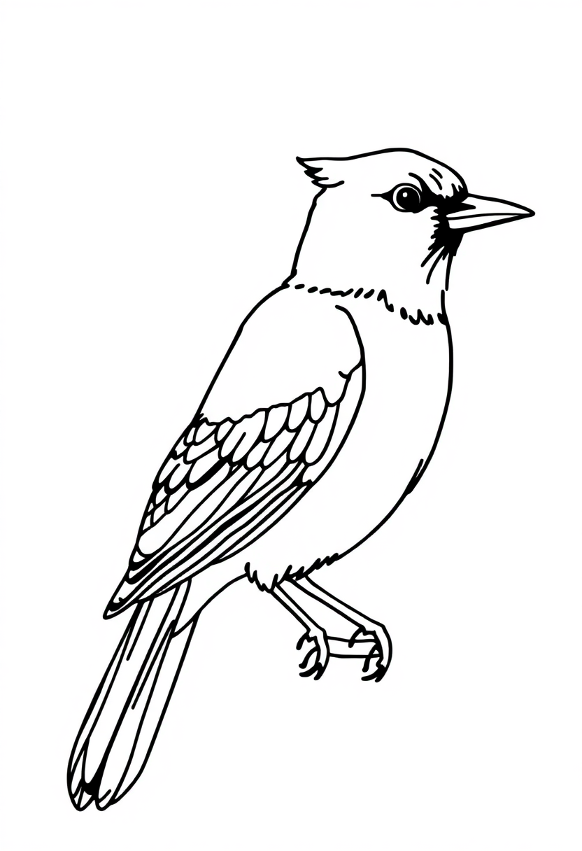 Blue Jay coloring page, free printable