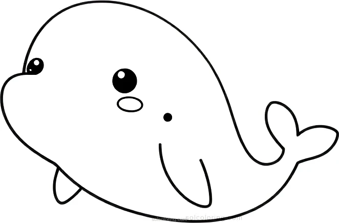 Blue Whale coloring page for kids