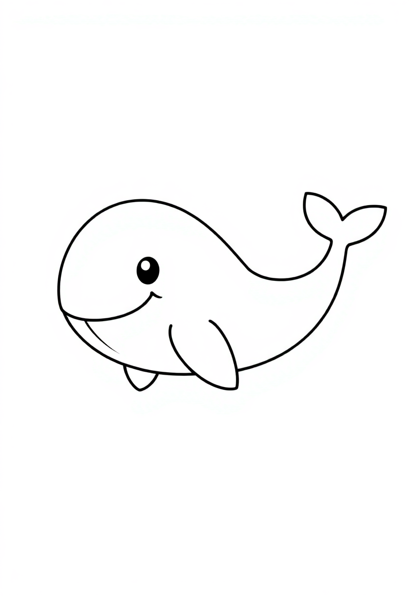 Blue Whale coloring page, free printable