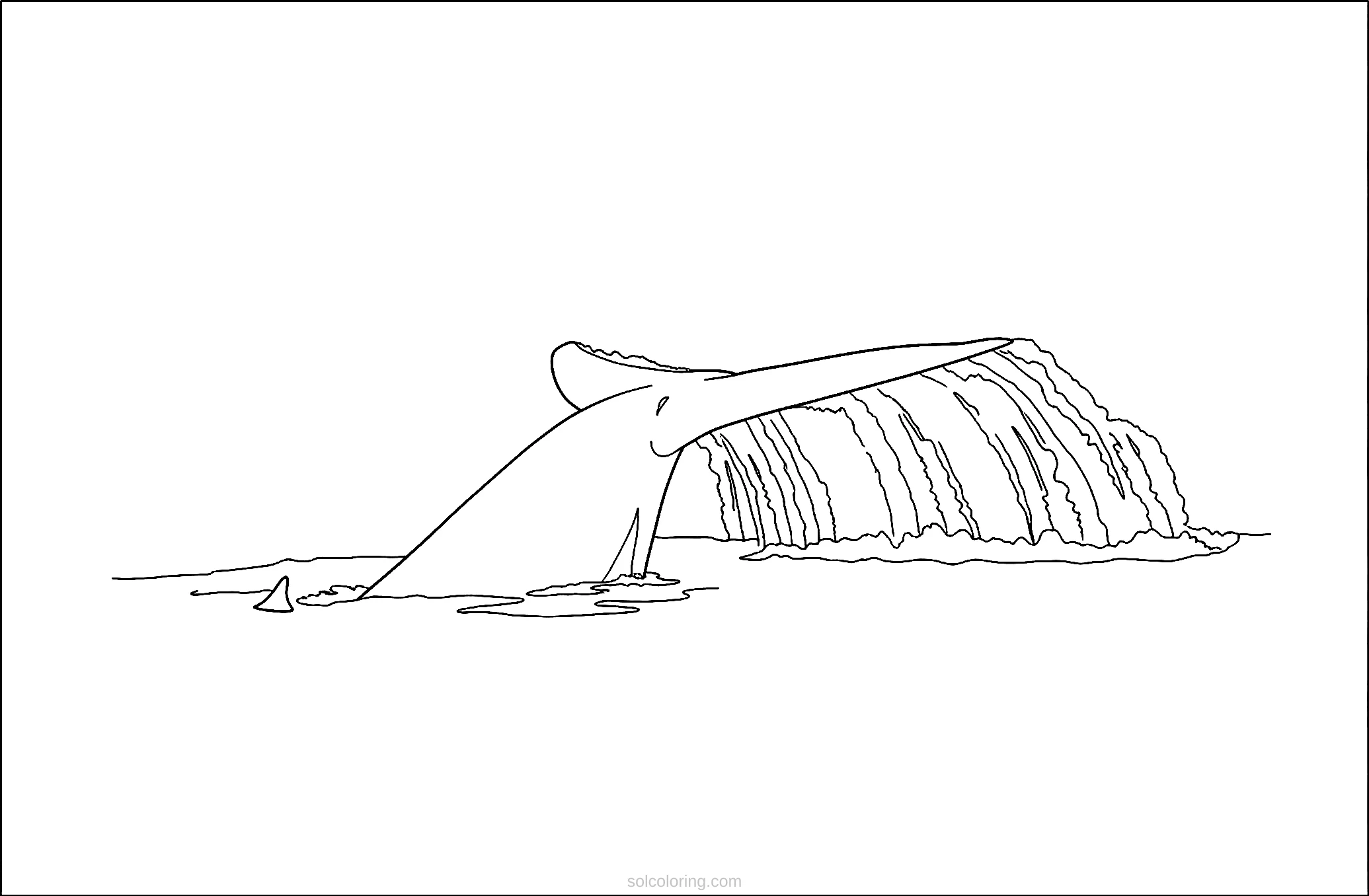 Blue Whale coloring page for kids