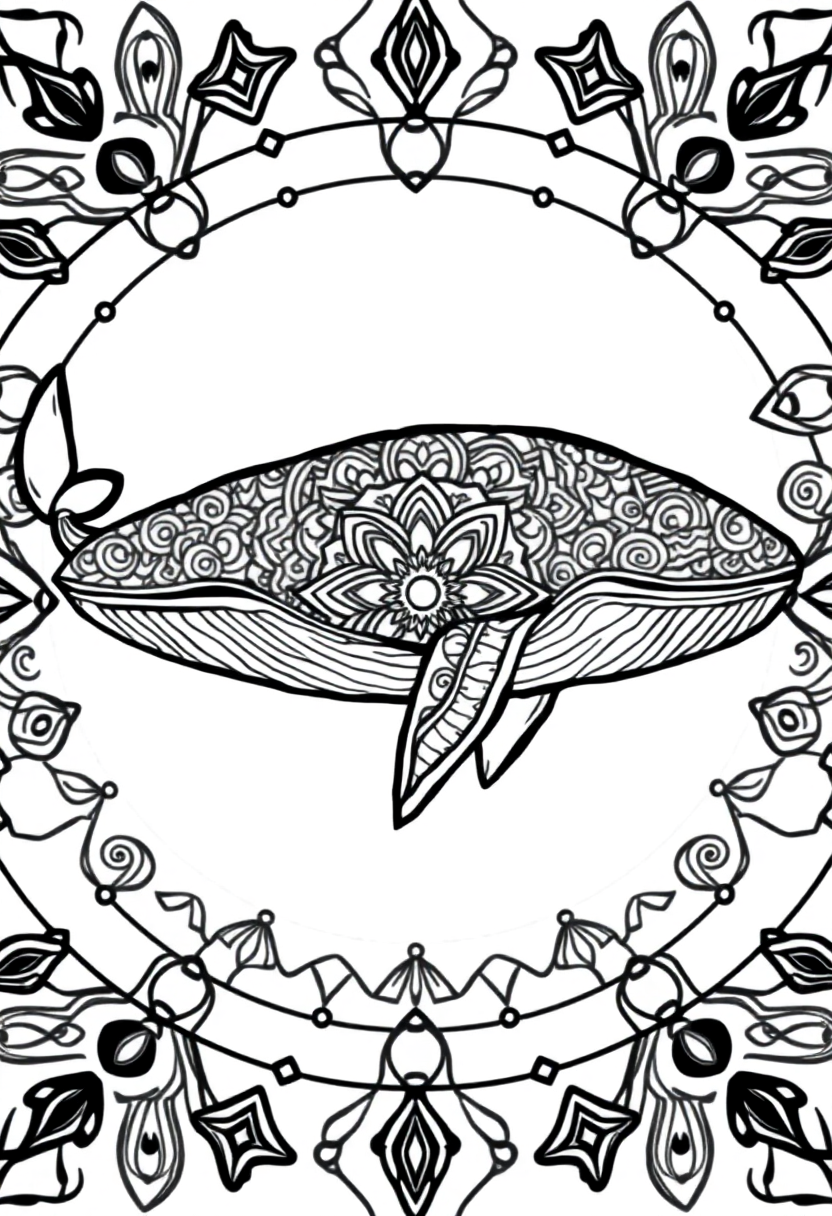 Blue Whale coloring page, free printable