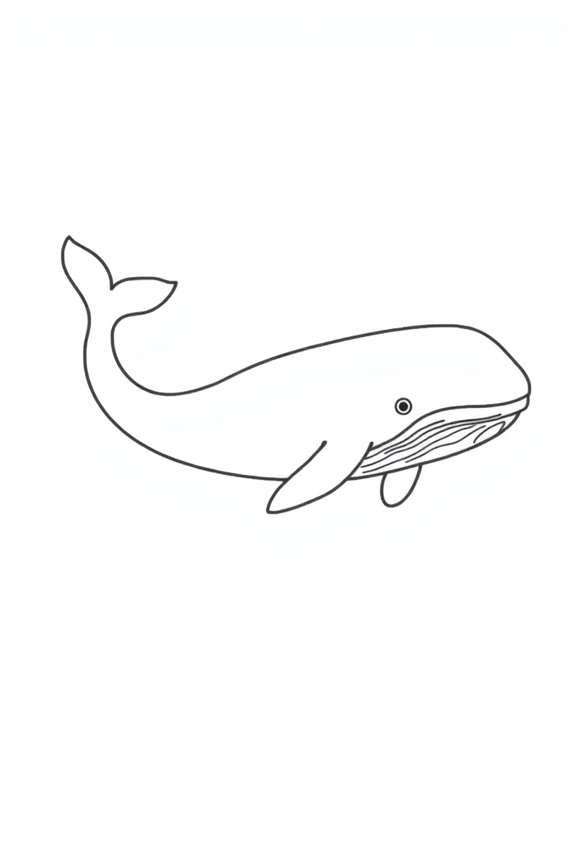 Blue Whale coloring page, free printable