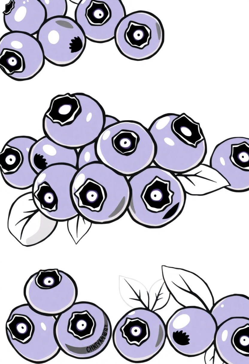 Blueberry Cluster coloring pages
