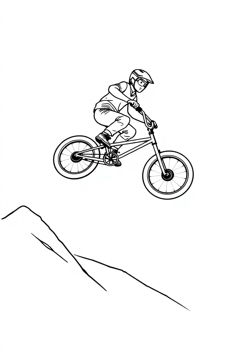 Bmx Bike Stunts coloring pages