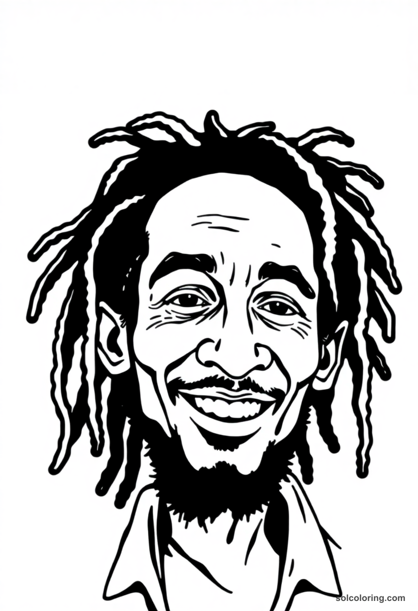 Caricature Bob Marley