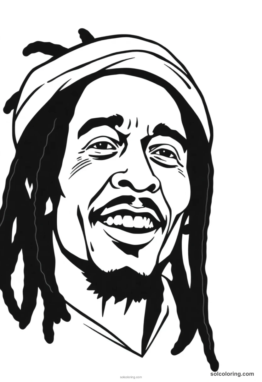 Bob Marley coloring pages