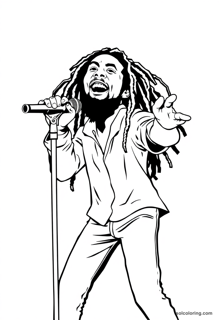 Silhouette Bob Marley