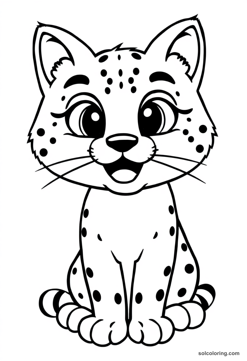 Cute Cartoon Bobcat