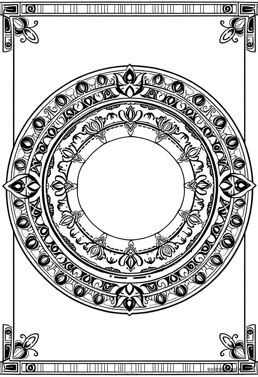 Mandala Book of the Dead Papyrus Scroll mandala coloring page for kids
