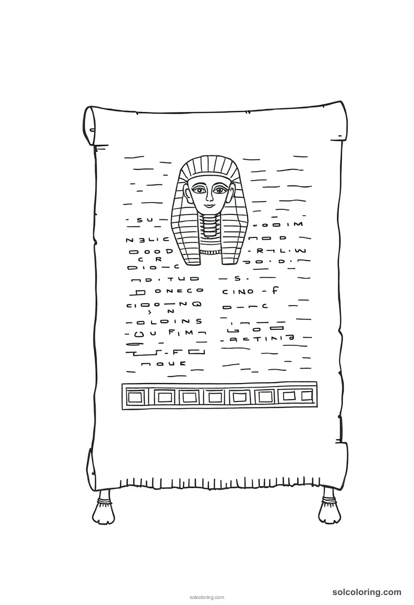 Book Of The Dead Papyrus Scroll coloring pages