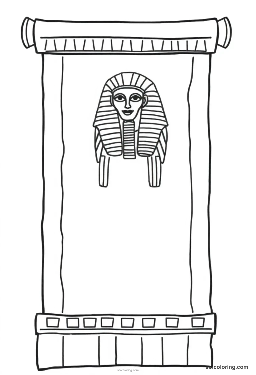 Simple Book of the Dead Papyrus Scroll simple coloring page for kids
