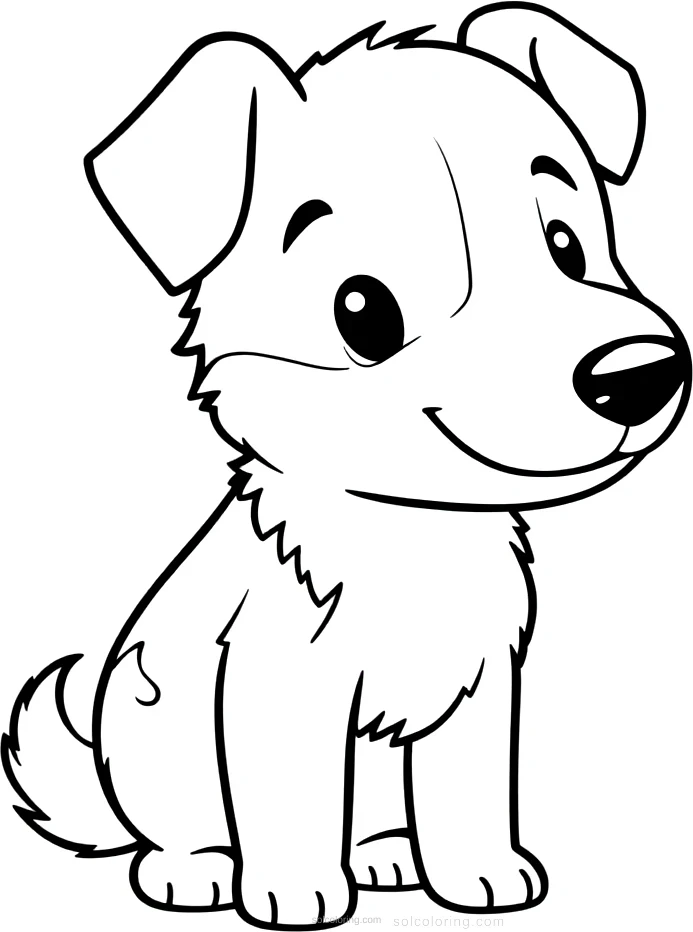 Border Collie Sheepdog coloring page for kids