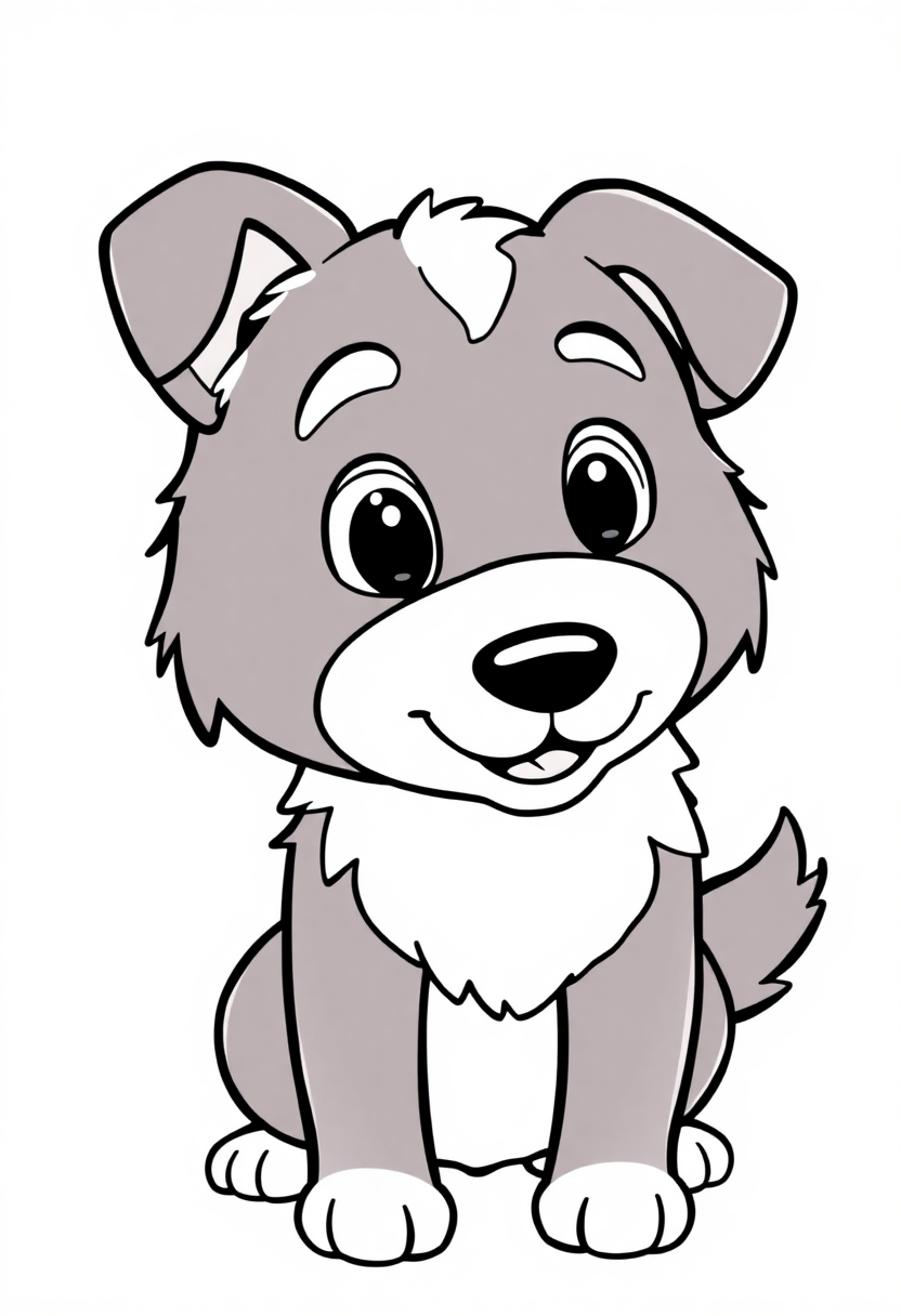 Border Collie Sheepdog coloring page, free printable