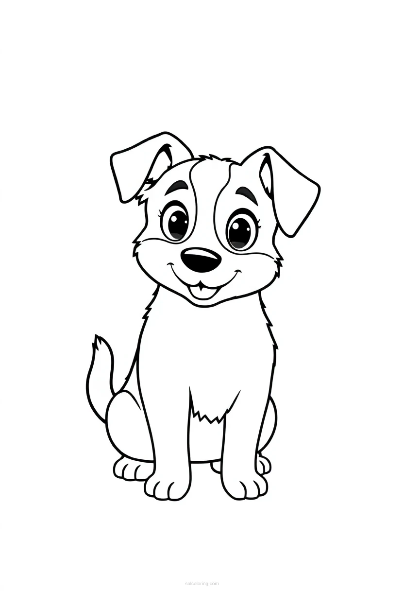 Border Collie Sheepdog coloring page for kids