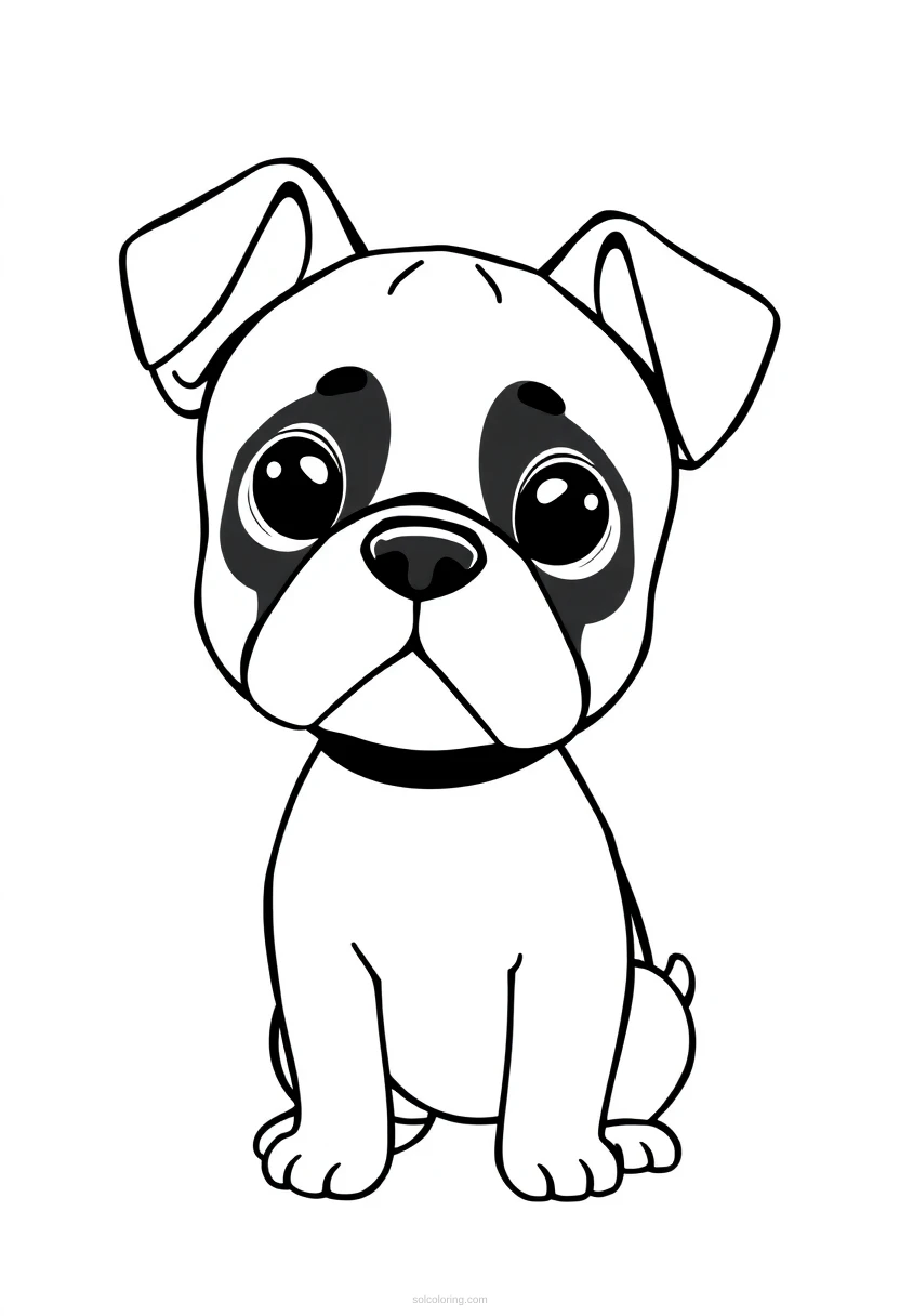 Boxer coloring page for kids