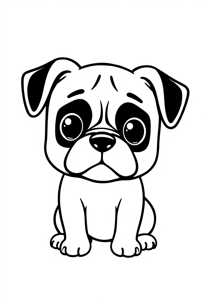 Boxer coloring page, free printable