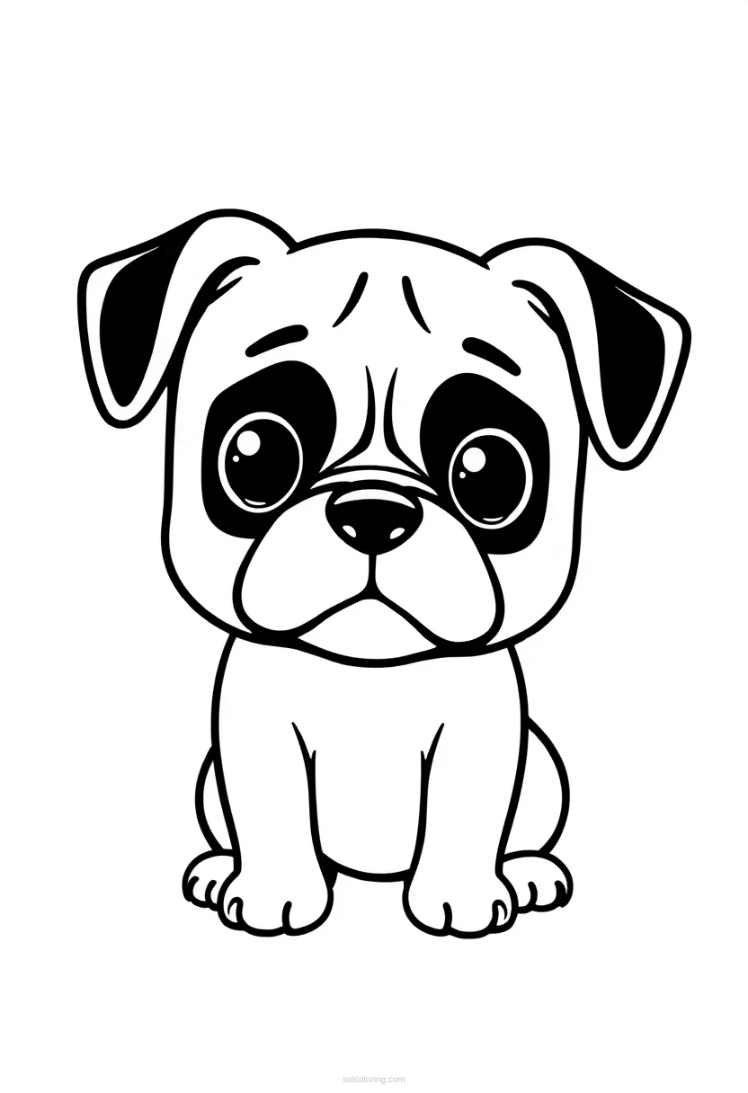 Boxer coloring page for kids