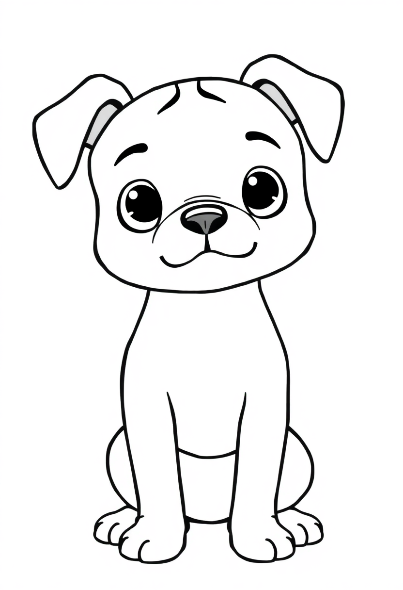 Boxer coloring page, free printable