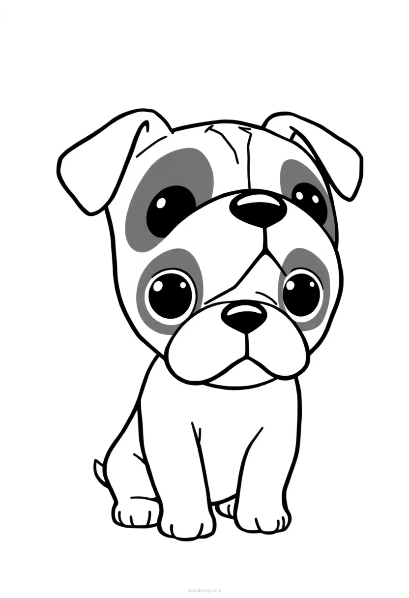 Boxer coloring page for kids