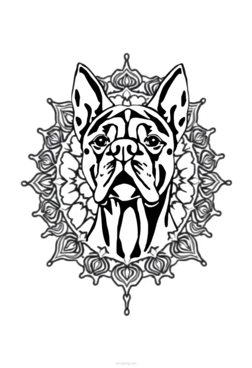 Boxer coloring page for kids