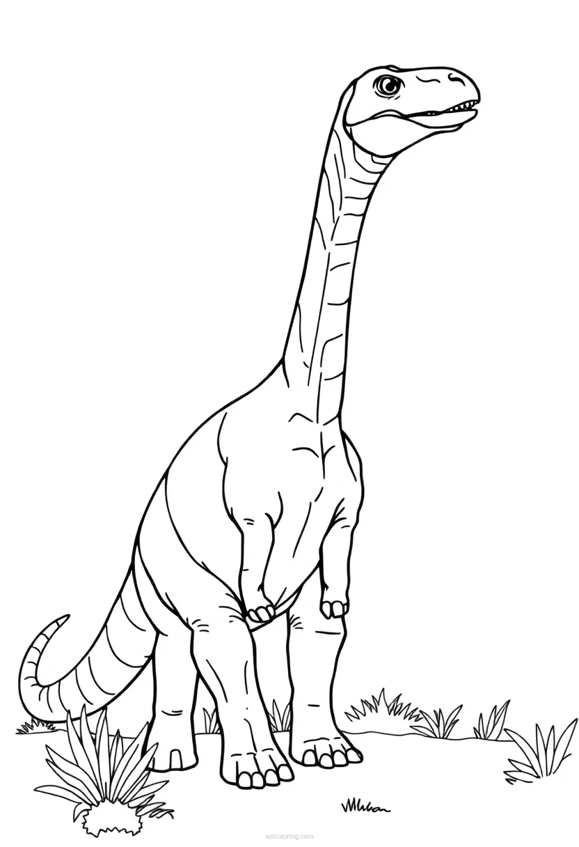 Brachiosaurus coloring page for kids