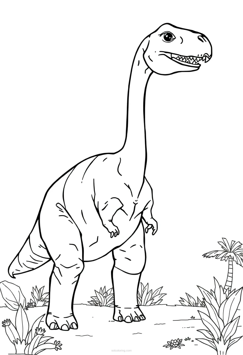 Brachiosaurus coloring page for kids