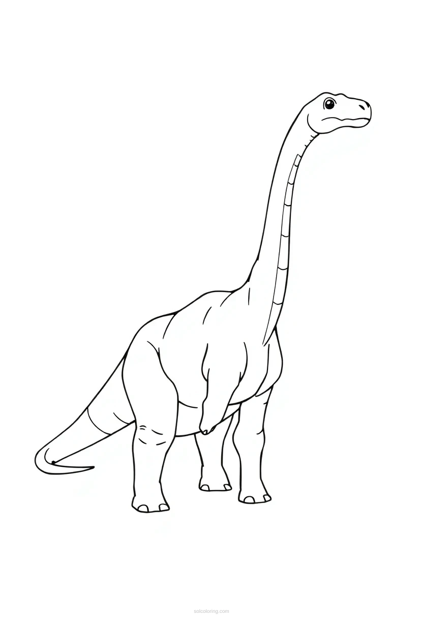 Brachiosaurus Chibi coloring pages
