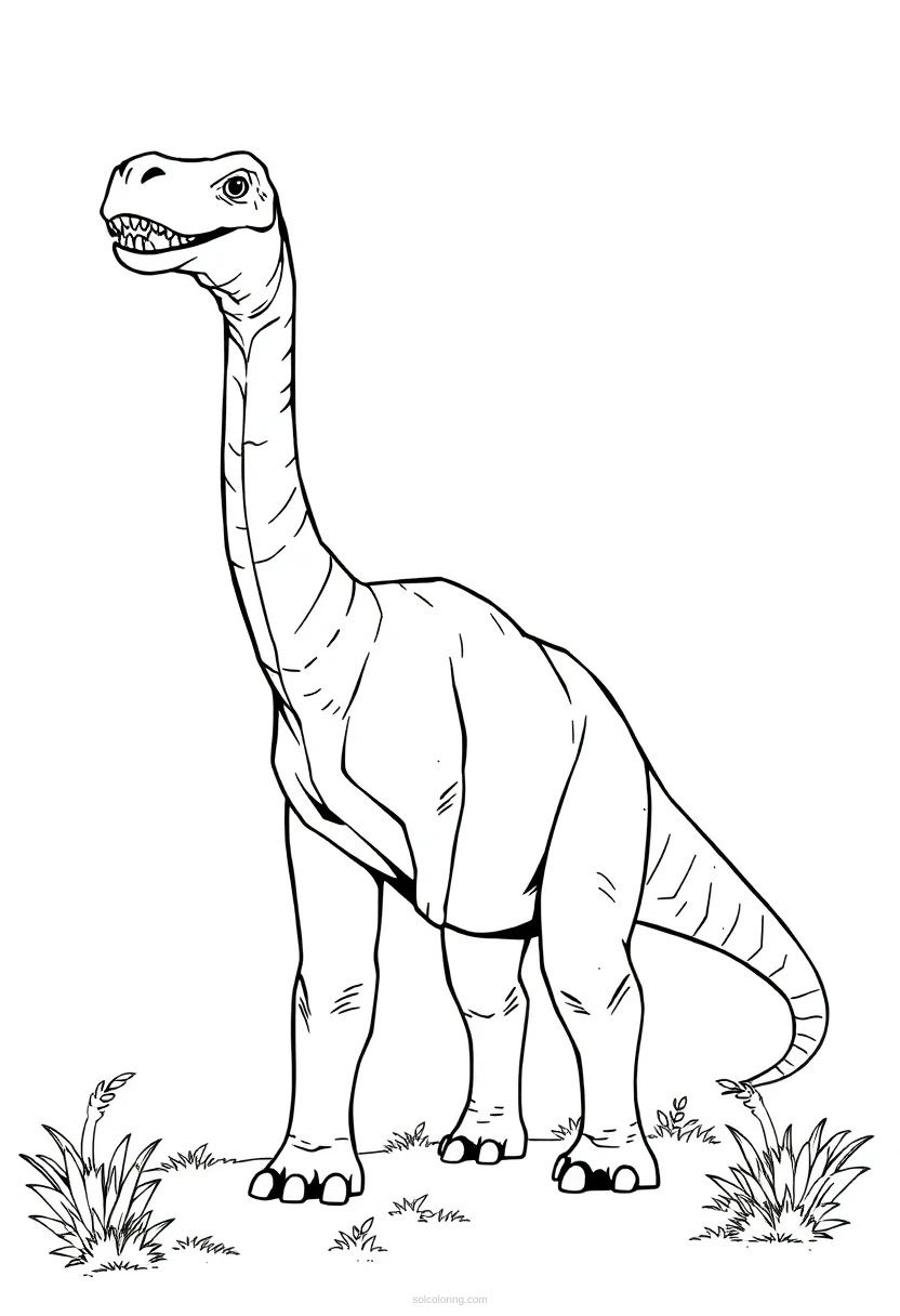 Brachiosaurus coloring page for kids
