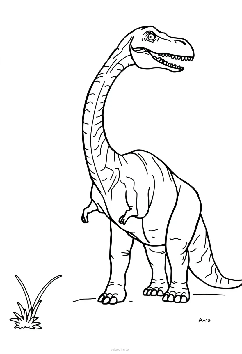 Brachiosaurus coloring page for kids