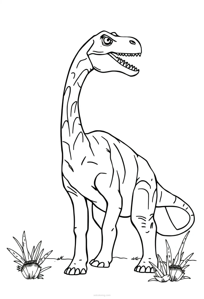 Brachiosaurus coloring page for kids