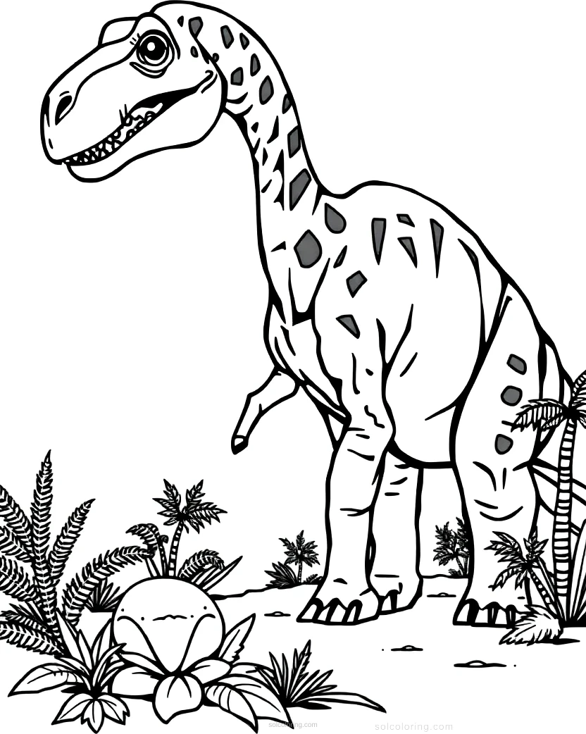 Brachiosaurus coloring page for kids