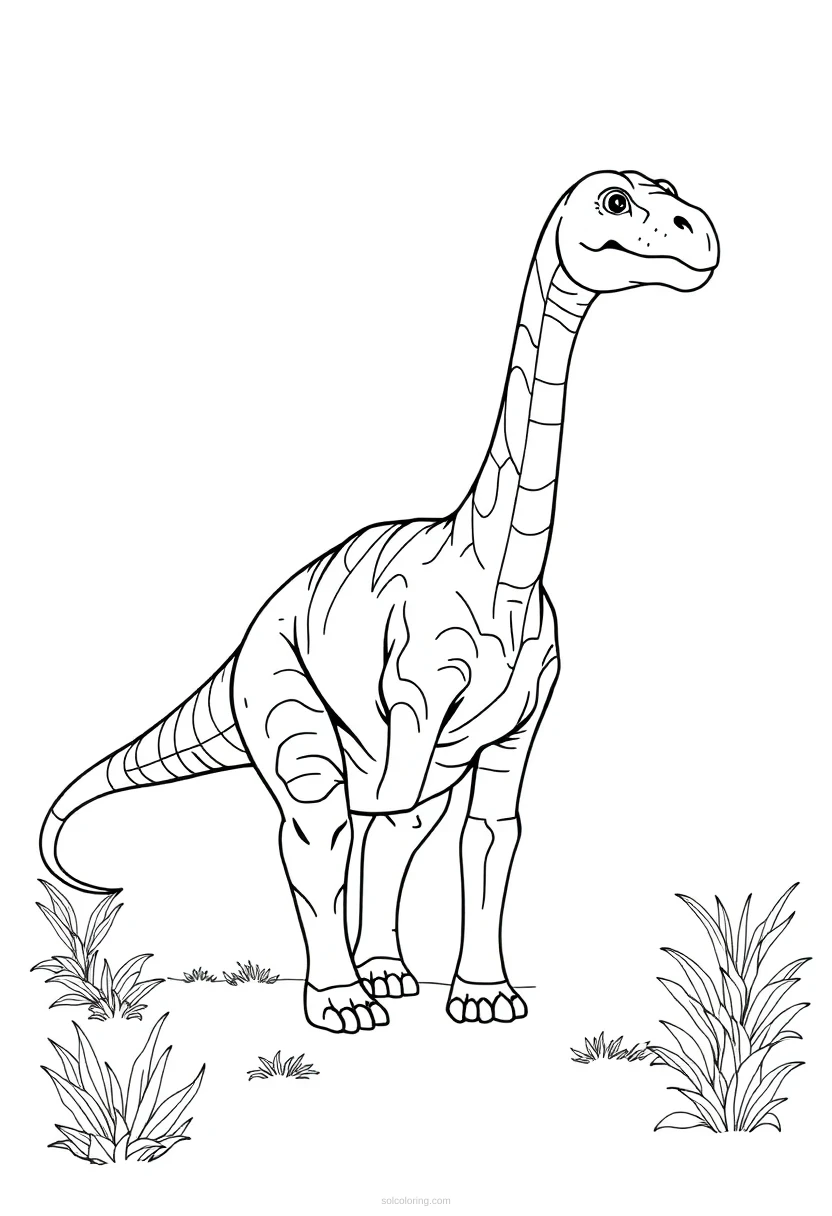 Brachiosaurus coloring page for kids