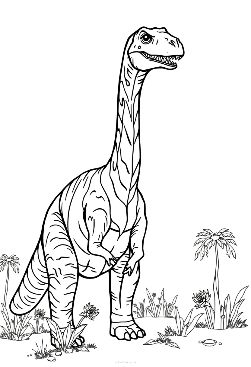 Brachiosaurus coloring page for kids