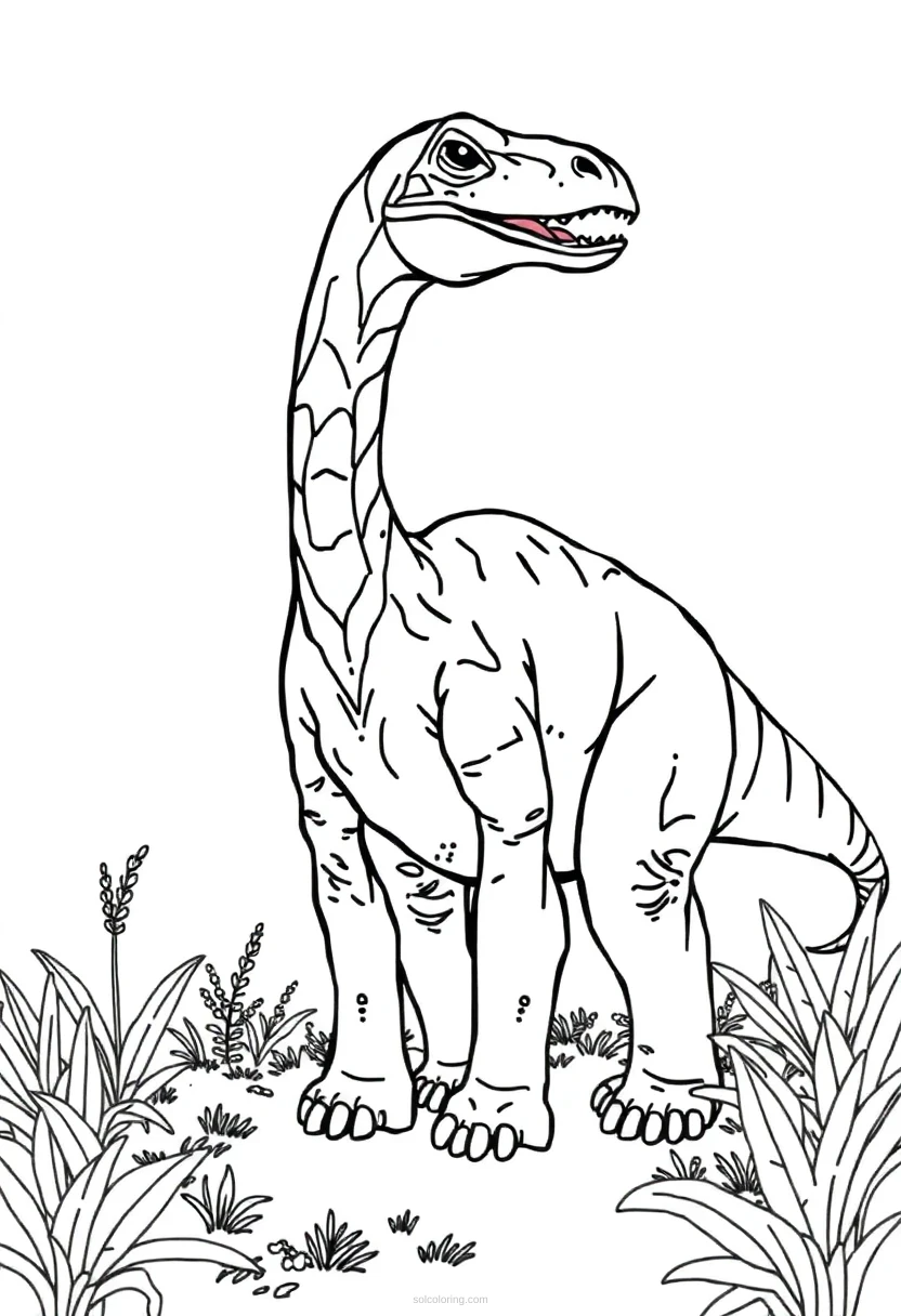 Brachiosaurus coloring page for kids