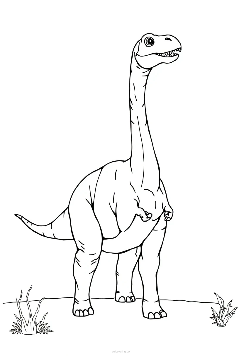 Brachiosaurus coloring page for kids
