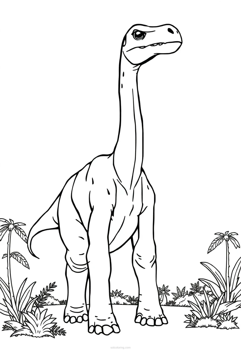 Brachiosaurus coloring page for kids