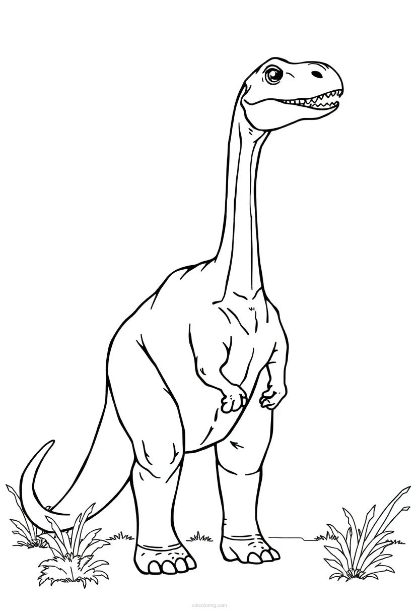 Brachiosaurus coloring page for kids