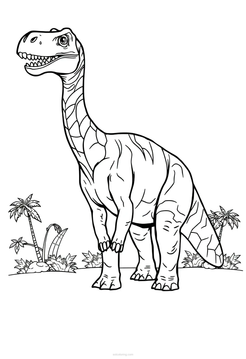 Brachiosaurus Mandala coloring pages